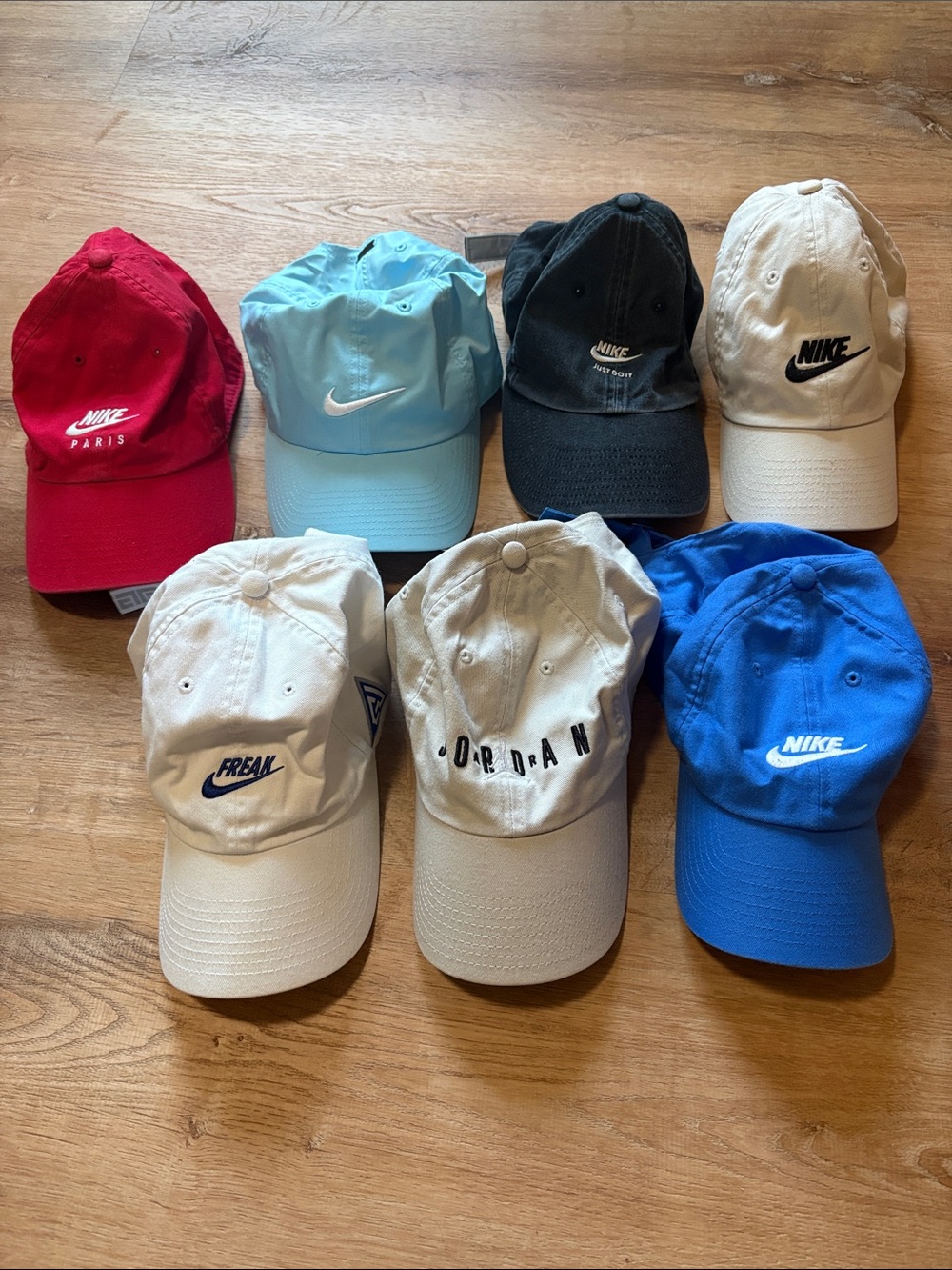 Bundle 7 Nike Swoosh Jordan Unisex Caps Hats